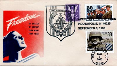 First day cover and cachet honoring Audie Murphy. Image provided by Betty Tate. Click image for a larger view.