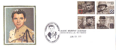 June 23, 2000 Audie Murphy Stamp Cancellation..