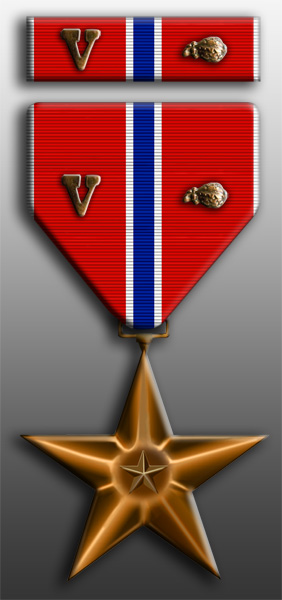 Bronze Star with "V" for Valor Device and Oak Leaf Cluster