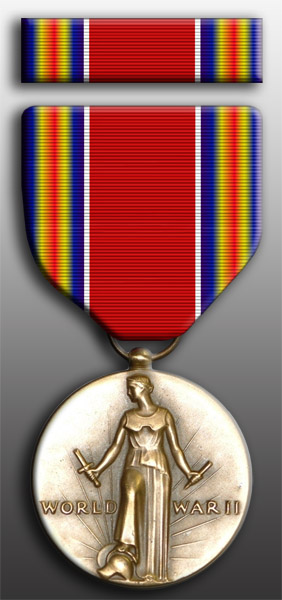 World War II Victory Medal and Ribbon Set