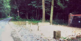 Roadside view of Holzwihr, France memorial to Audie Murphy.