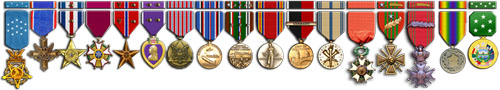 Audie Murphy's US Army formal medals