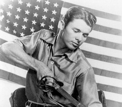 A publicity photo of Audie Murphy