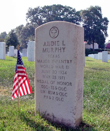 Headstone of Audie L. Murphy