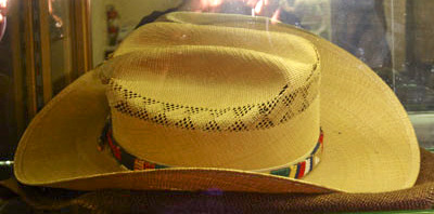 A western style straw hat worn by Audie Murphy in one of his movies.