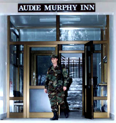 Audie Murphy Inn entrance, Eagle Pass, Tuzla, Bosnia-Herzegovina