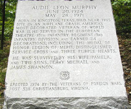 Audie Murphy Memorial. Photo provided by Fred Davis.