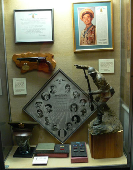 Medal of Honor display case of Audie Murphy at the National Infantry Museum, Fort Benning, Georgia.