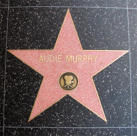 Audie Murphy's Walk of Fame Star, Hollywood, California.