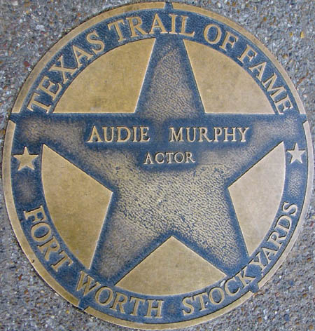 Audie Murphy's Trail of Fame Star, Fort Worth, Texas.
