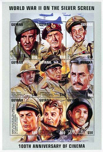Guyana stamp honoring Audie Murphy issued 1995.