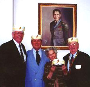 Honorary 33d masonic cap presented to Ms. Pamela Murphy on behalf of her husband.
