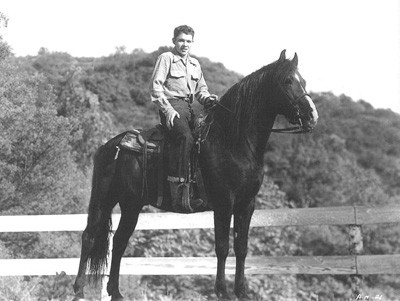 A horse photo with Audie Murphy