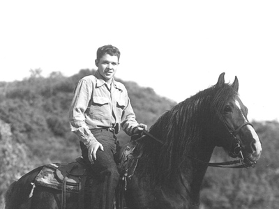 A horse photo with Audie Murphy