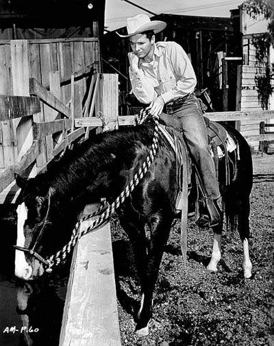 A horse photo with Audie Murphy