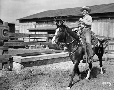 A horse photo with Audie Murphy