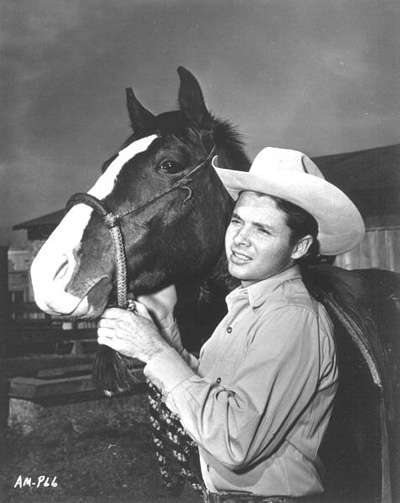 A horse photo with Audie Murphy