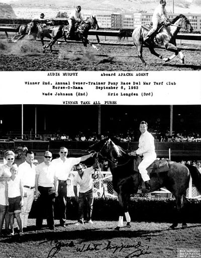 A horse photo with Audie Murphy