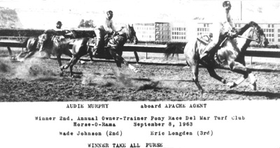 A horse photo with Audie Murphy