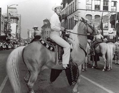 A horse photo with Audie Murphy