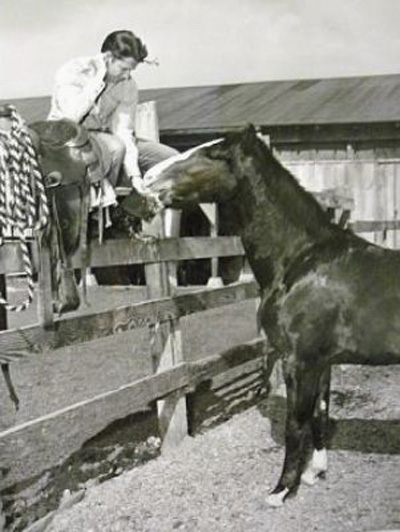 A horse photo with Audie Murphy