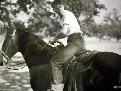 A horse photo with Audie Murphy