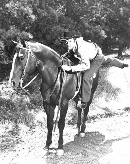 A horse photo with Audie Murphy