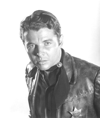 A portrait photo of Audie Murphy