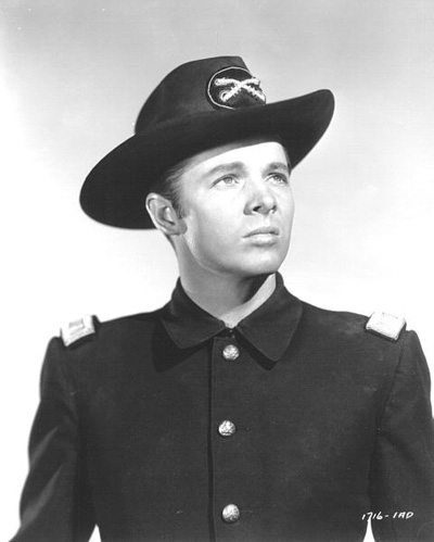 A portrait photo of Audie Murphy