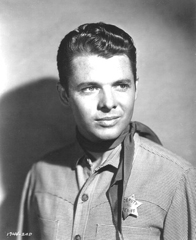 A portrait photo of Audie Murphy