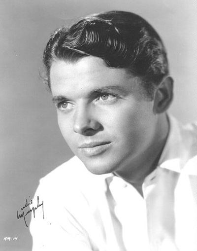 A portrait photo of Audie Murphy