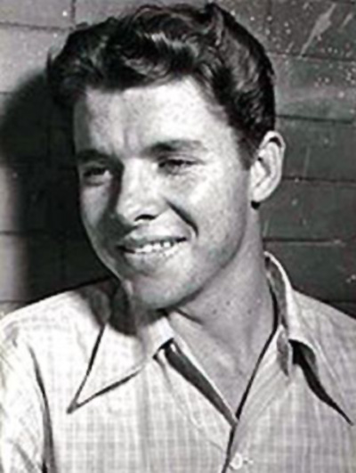 A portrait photo of Audie Murphy