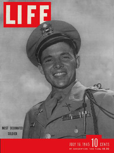 A publicity photo of Audie Murphy