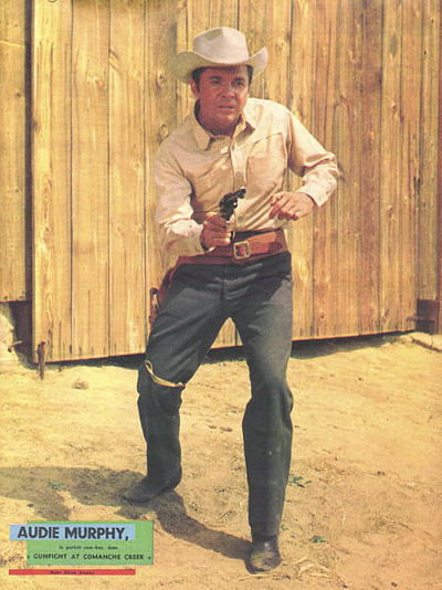 A publicity photo of Audie Murphy