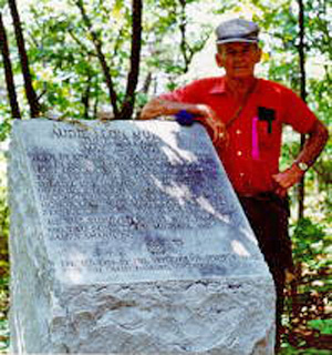 Audie Murphy Memorial with Albert Pyle. Photo provided by Mike West.