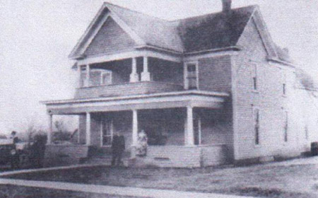 R. L. Russell homestead purchased by Audie Murphy, August 8, 1945 in Farmersville, Texas for older sister Corine and her husband Poland Burns under an agreement that they would provide a home to the three youngest siblings Beatrice, Nadine, and Joseph. The three siblings had been living in the Boles Childrens Home since May 1941 when Audie Murphy's mother died.